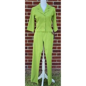 Vintage Selena Quintanilla Boutique 2 Piece Lime Green Pant Set New With Tags!